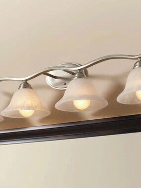 Hampton Bay Andenne Brushed Nickel Four-Light Vanity Fixture